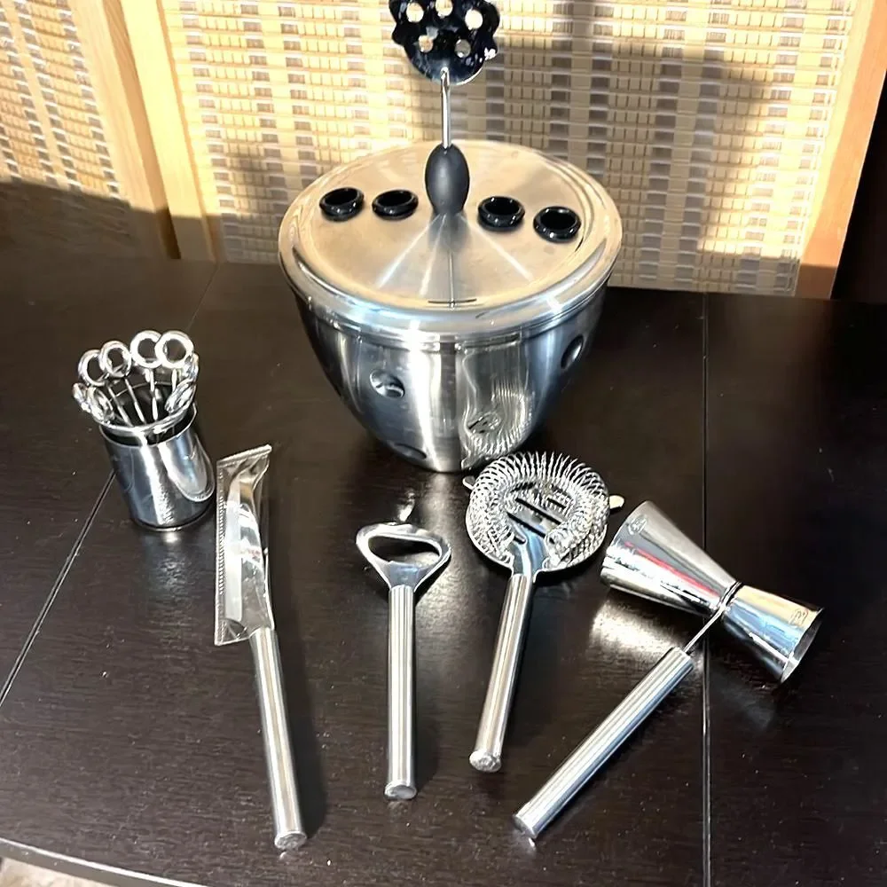 Stainless Steel 8 piece Ice Bucket Bar Set